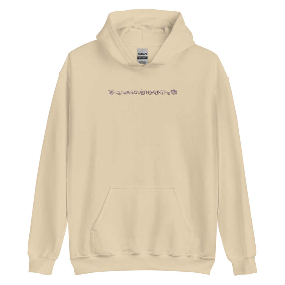 "Love Worth Saving" David Kushner Portrait Hoodie Front
